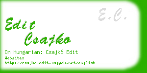 edit csajko business card
